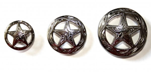 Stars Concho with Chicago Screw in 3 versch. Größen