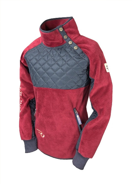 Ranchgirl Pro Shield Fleece Sweater Rosanne raspberry|carbon grey