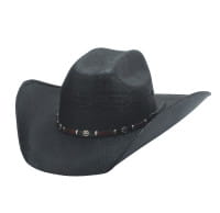 Bullhide Go Round 20x Strohhut schwarz