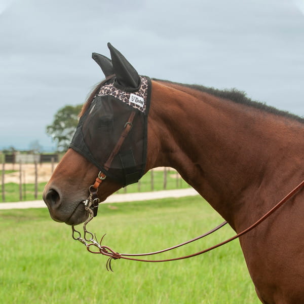 Cashel Quiet Ride Maske mit Ohren Leopard