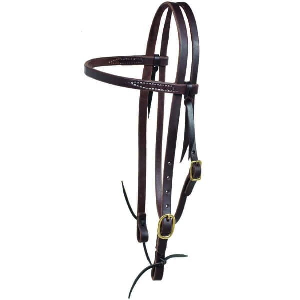 Ultimate Cowboy Browband Headstall heavy Brass