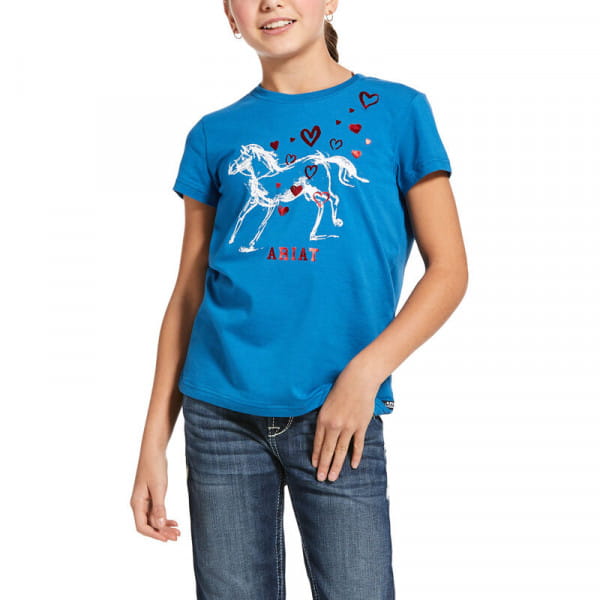 Ariat Youth Pony Love T-Shirt blue dawn