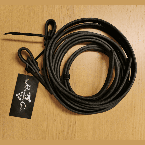 ProfChoice Black Latigo Split Reins 5/8&quot; x 7