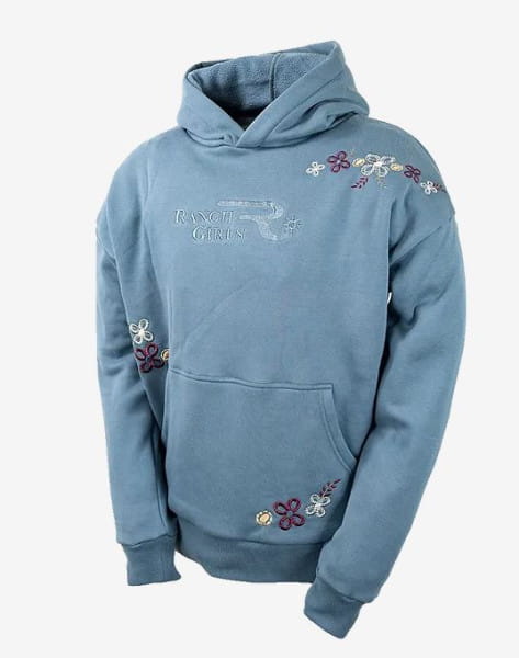 Ranchgirls Hooded Sweatshirt FELIZ sea blue