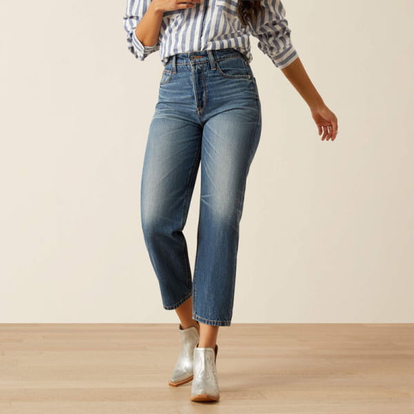 Ariat Womens Ultra High Rise Tomboy Relaxed Jazmine Straight Leg Jeans