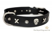 Halsband Piraten by The Royal Dog and Cats - schwarz/antik Gr. 42-47cm