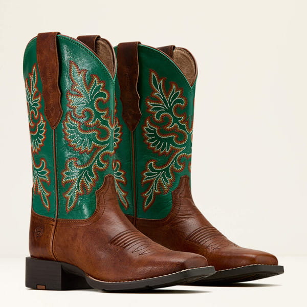 Ariat Womens Round Up Wide Square Toe StretchFit Western Boot