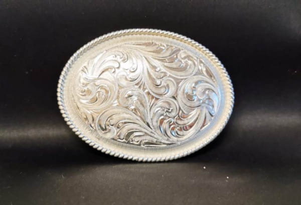 Buckle Silver Engraved Plain Large