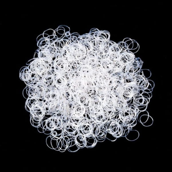 Clear Glitter Bands Mähnengummis 500Stück