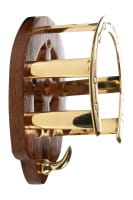 Trensenhalter Hufeisen- aus Holz und Messing