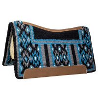 Mustang Blue Horse Tuscon Navajo Pad Merino Wool Bottom  36´´ x 34"