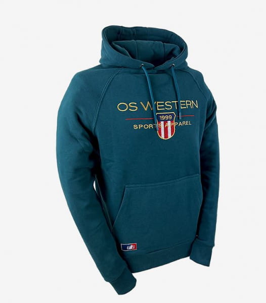 OS Mens Hooded Sweater WILLIAM deep teal blue