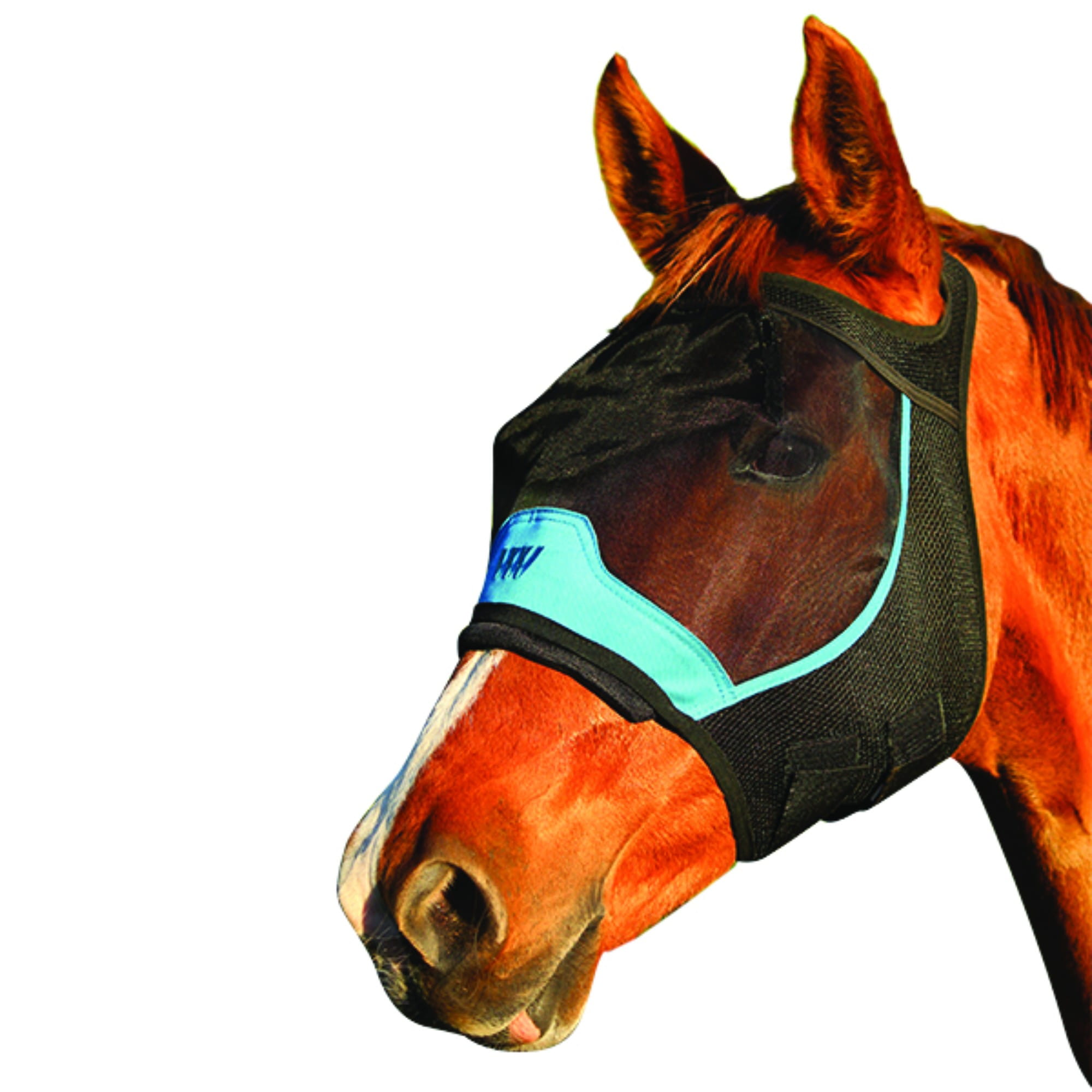 Harry's Horse Fliegenschutzmaske Gesichtsmaske ohne Ohren mit Synthetic Fell 