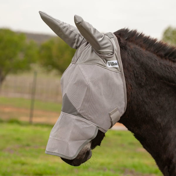 Crusader Fly Mask Cashel UV-Schutz Fliegenmaske mit Ohren &amp; Nase für Esel &amp; Muli