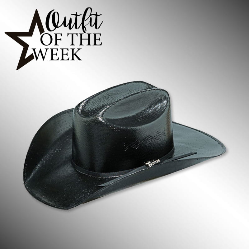 Twister black Shantung Strohhut