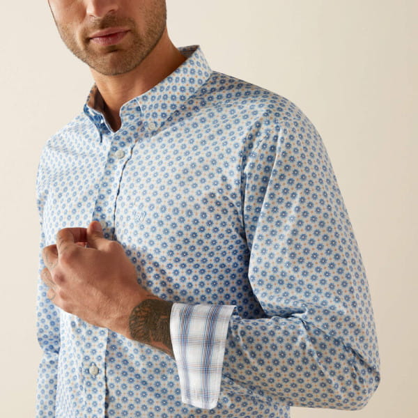 Ariat Mens Wrinkle Free Booker Fitted Western Shirt