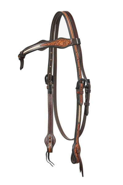 Horseman´s Tack Futurity Two Tone Oak and Rawhide Headstall