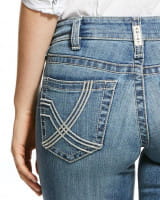 Ariat Womens Real Mid Rise Stretch Whitney Stackable Straight Leg Jeans