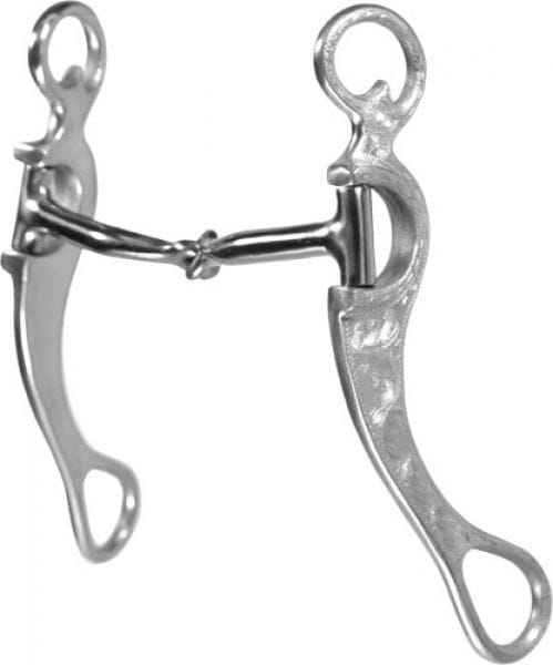 Metalab FG Collection Engraved Aluminium Shanked Snaffle Bit