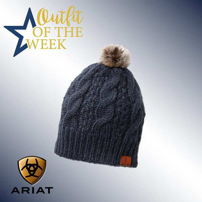 Ariat Cable Beanie navy